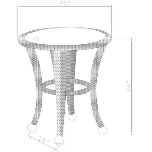 Better Homes and Gardens Azalea Ridge 20×22 Round Outdoor Side Table - Image 4