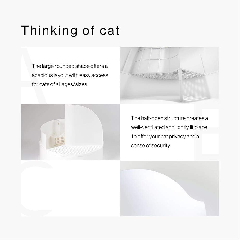 pidan Igloo Cat Litter Box Dome Litter Box Extra Large Igloo Litter Box Dog Proof Kitty Litter Box Furniture with Modern Minimalist Design, Litter Box Furniture Dot Design Award 2016 - Image 3
