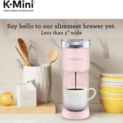 Alternative view of Keurig K-Mini Coffee Maker, Single Serve K-Cup Pod Coffee Brewer, 6 to 12 Oz. Brew Sizes, Dusty Rose