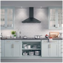 Alternative view of GE – 36 Convertible Range Hood – Black slate