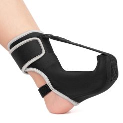 Plantar Fasciitis Night Splint Sock Upgraded Plantar Fasciitis Brace with Support Plate for Women Men for Achilles Tendonitis Foot Drop Heel Spur Pain Relief Black (Small)