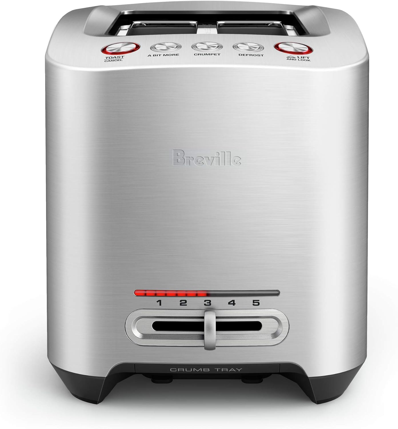 Breville BTA820XL Die-Cast 2-Slice Smart Toaster, Brushed Stainless Steel - Image 2