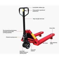 Alternative view of Dayton 32HD10 – Pallet Jack 4400 lb. Quiet Steel Red